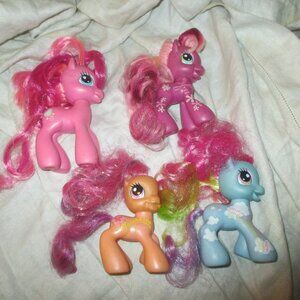 My Little Pony MLP G3.5 LOT- RAINBOW DASH-PINKY PIES MOM- SCOOTALOO- CHEERILEE